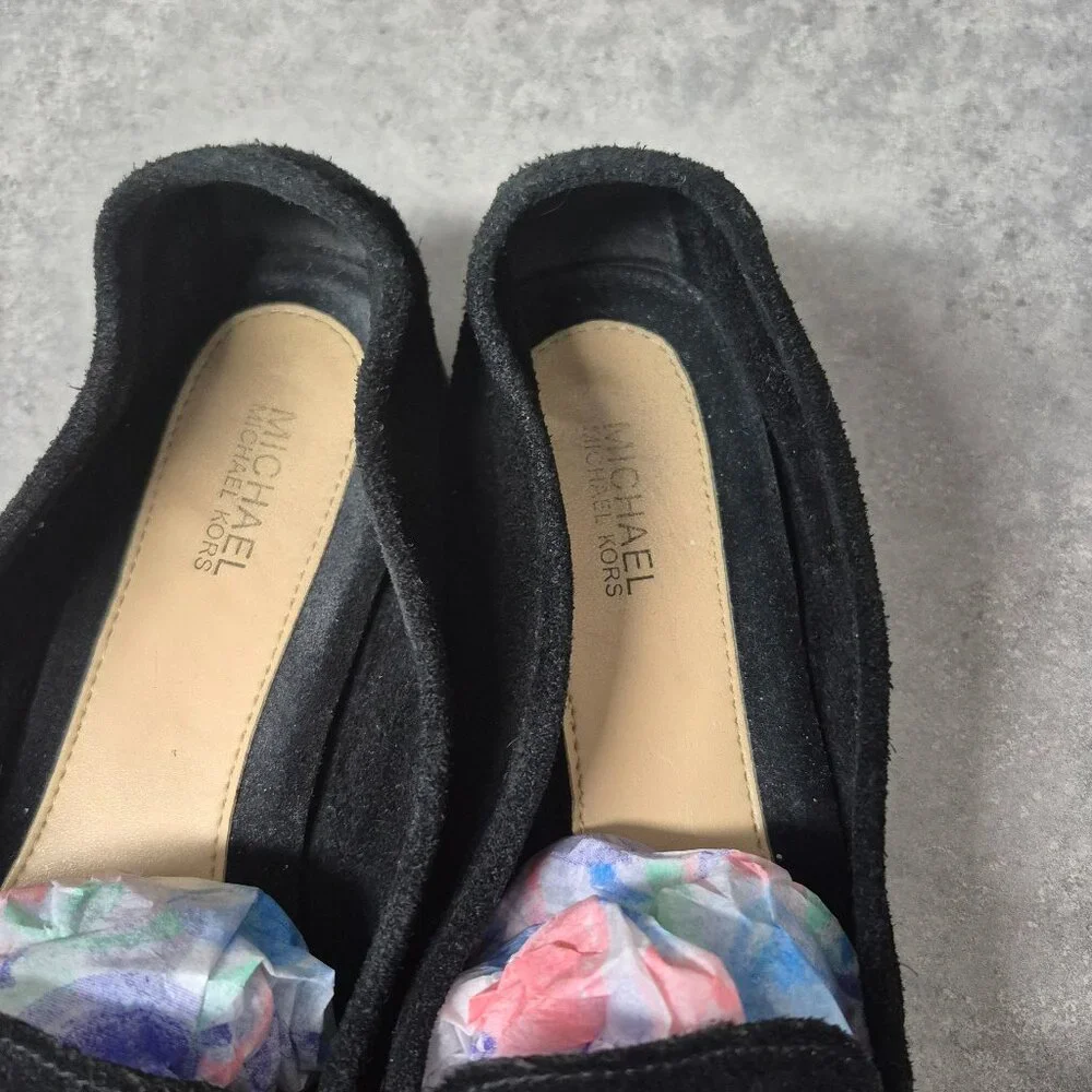 7 Michael Kors Black Suede Tassel Loafers - Picture 6 of 9